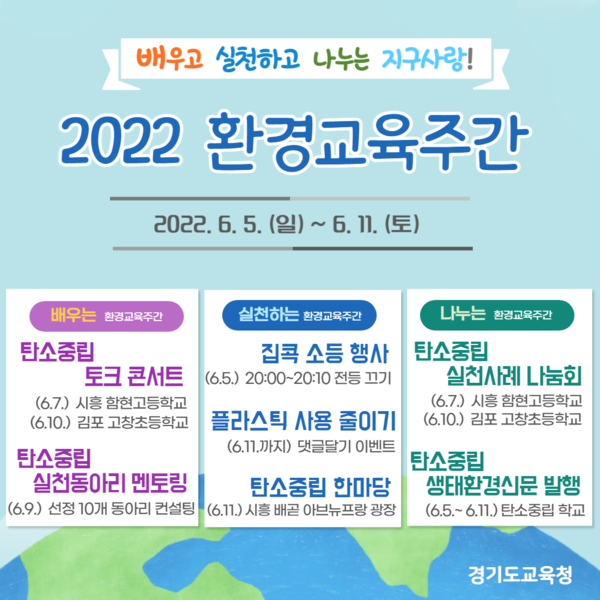 사진)2022 환경교육주간 운영 홍보 포스터ⓒ경기타임스